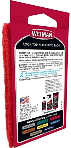 Cooktop Cleaning Pads – Effective Removal of Stubborn Residue from Smooth Top and Glass Ranges, Set of 3 Reusable Pads