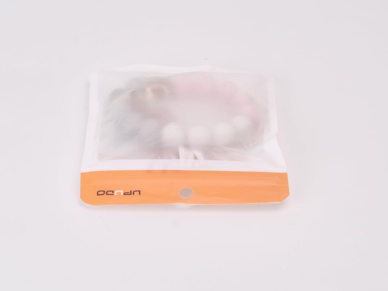 Stylish Silicone Beaded Keychain Bracelet with Card Wallet - Perfect Elastic Keyring Bangle for Women