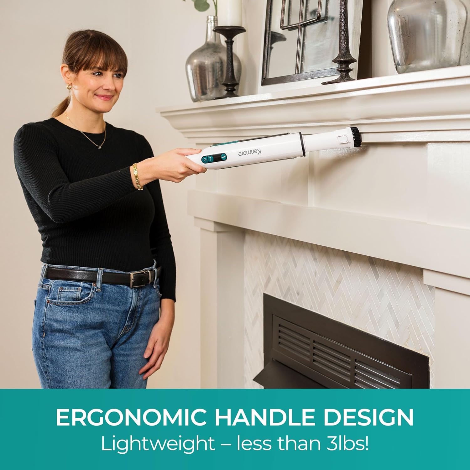 HV3005 11.1V Cordless Handheld Vacuum Cleaner - Lightweight and Portable with Powerful Suction, 2-Speed Power Control, Ideal for Pet Hair, One-Touch Empty Feature for Home and Car Use