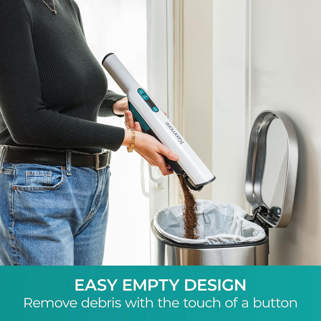 HV3005 11.1V Cordless Handheld Vacuum Cleaner - Lightweight and Portable with Powerful Suction, 2-Speed Power Control, Ideal for Pet Hair, One-Touch Empty Feature for Home and Car Use