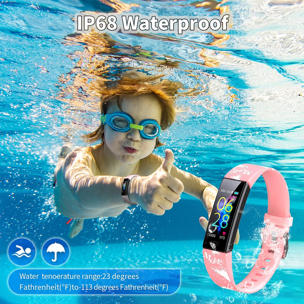 Children's Fitness Tracker Watch - Waterproof Smartwatch with Pedometer, Stopwatch, and 11 Sport Modes for Ages 6-16